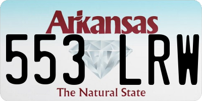 AR license plate 553LRW