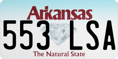 AR license plate 553LSA