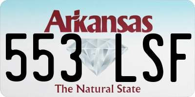 AR license plate 553LSF