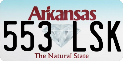 AR license plate 553LSK