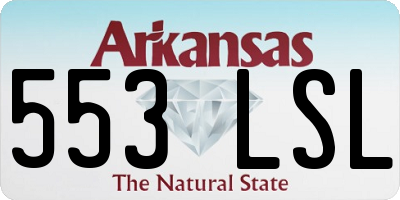 AR license plate 553LSL