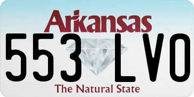 AR license plate 553LVO