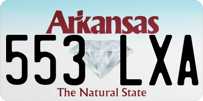 AR license plate 553LXA
