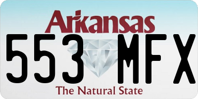 AR license plate 553MFX
