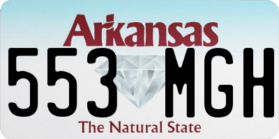AR license plate 553MGH