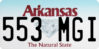 AR license plate 553MGI