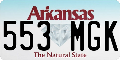 AR license plate 553MGK