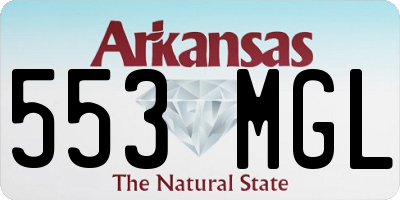 AR license plate 553MGL