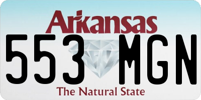 AR license plate 553MGN