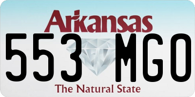 AR license plate 553MGO