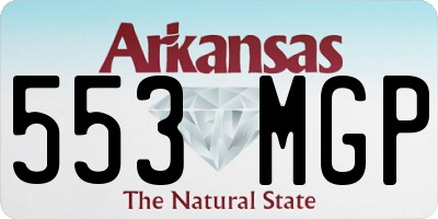 AR license plate 553MGP