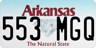 AR license plate 553MGQ