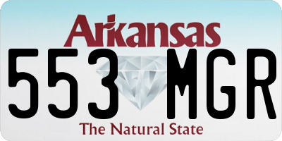 AR license plate 553MGR