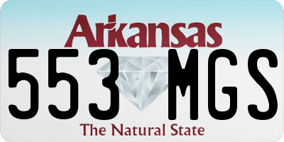 AR license plate 553MGS