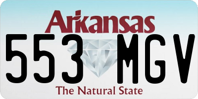 AR license plate 553MGV