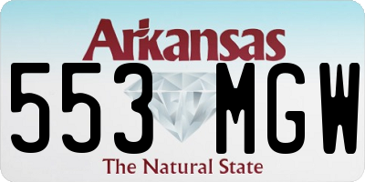 AR license plate 553MGW