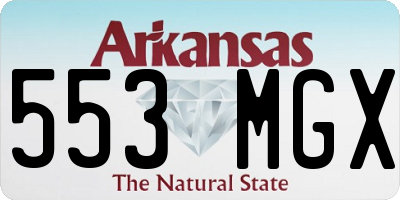 AR license plate 553MGX