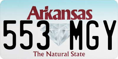 AR license plate 553MGY