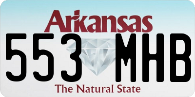 AR license plate 553MHB