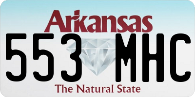 AR license plate 553MHC