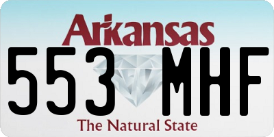 AR license plate 553MHF