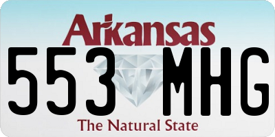 AR license plate 553MHG