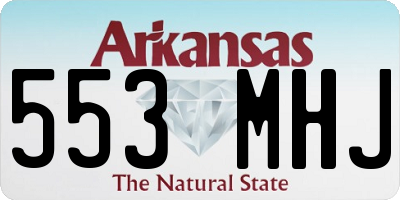 AR license plate 553MHJ