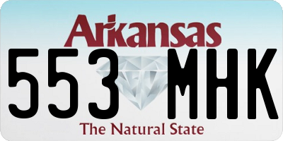 AR license plate 553MHK