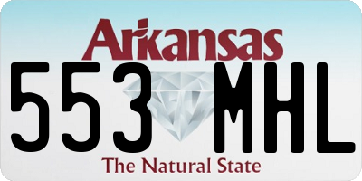 AR license plate 553MHL