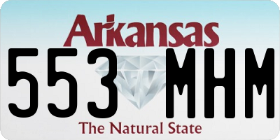 AR license plate 553MHM