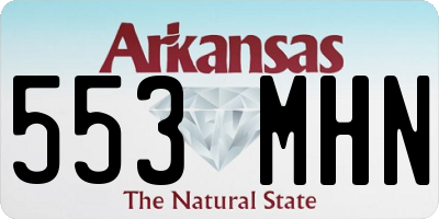AR license plate 553MHN