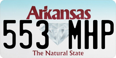 AR license plate 553MHP