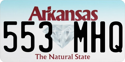 AR license plate 553MHQ