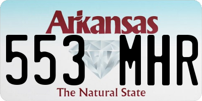AR license plate 553MHR