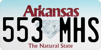 AR license plate 553MHS