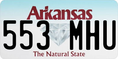AR license plate 553MHU