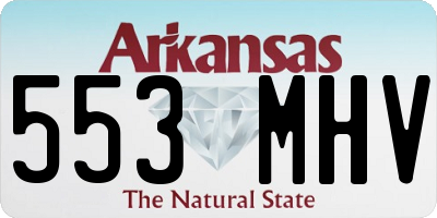 AR license plate 553MHV