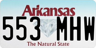 AR license plate 553MHW