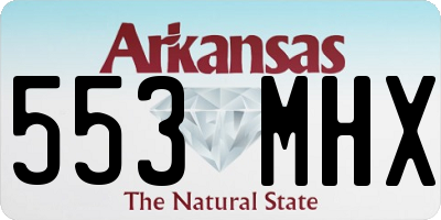 AR license plate 553MHX