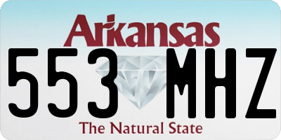 AR license plate 553MHZ