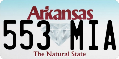 AR license plate 553MIA