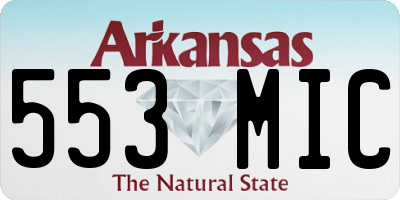 AR license plate 553MIC