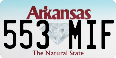 AR license plate 553MIF