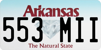 AR license plate 553MII