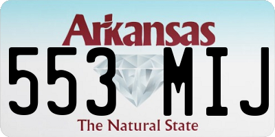 AR license plate 553MIJ