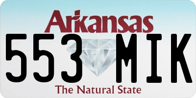 AR license plate 553MIK