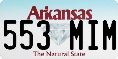 AR license plate 553MIM