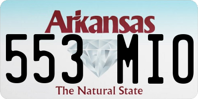 AR license plate 553MIO