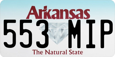 AR license plate 553MIP