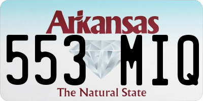 AR license plate 553MIQ